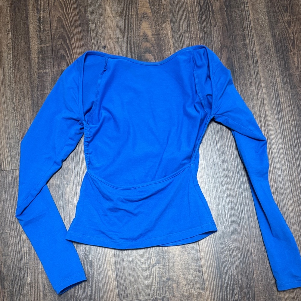 Elegant Royal Blue Women's Backless Top